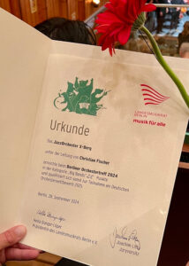 Urkunde Jazzorchester X-berg